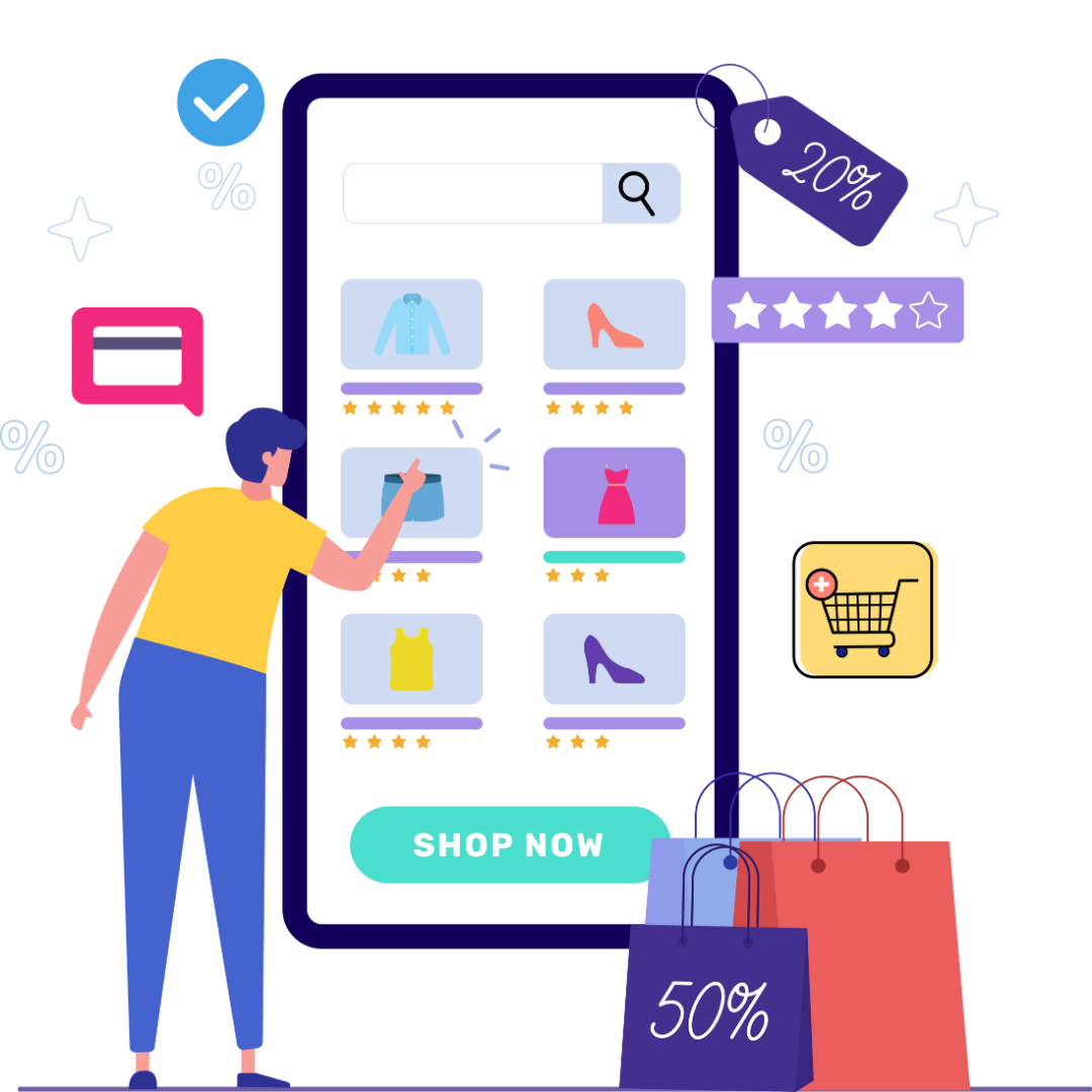 e-commerce services illustration image